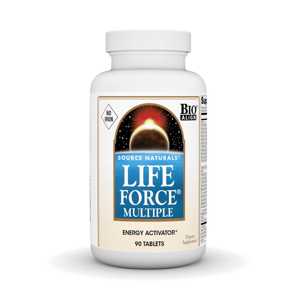 Source Naturals Life Force Multiple No Iron Energy Activator Complete Bio-Aligned Daily Vitamin - 90 Tablets
