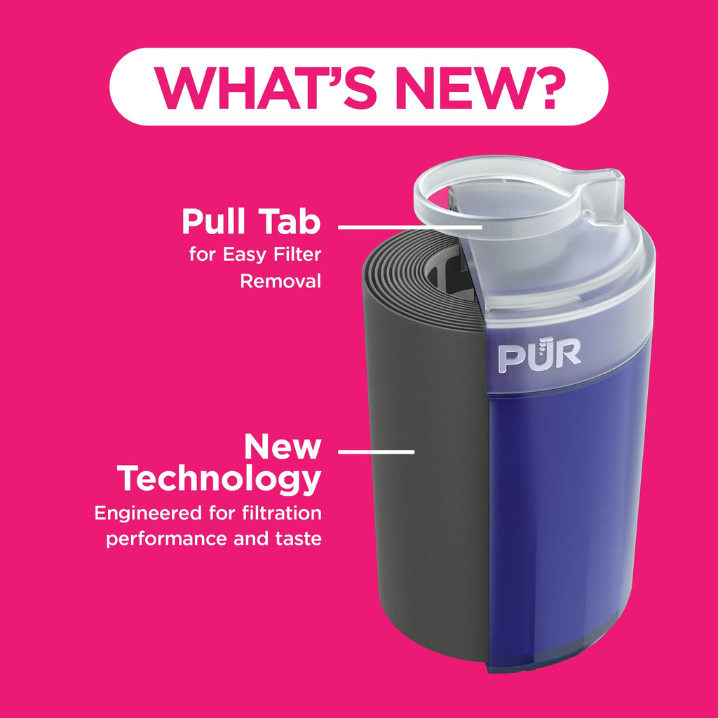 PUR PLUS Faucet Mount Replacement Water Filter 2-Pack, Genuine PUR Filter, 3-in-1 Powerful, Natural Mineral Filtration, Lead Removal, 6-Month Value, Blue (RF99992)
