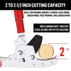 GARTOL Heavy-Duty Extendable Loppers, 28"-41" Telescopic Tree Trimmer, Double Ratcheting Branch Cutter, Anvil Lopper for Thick Branches, Cuts 2" Dry Wood