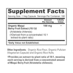 NusaPure Organic Maqui Berry Capsules, 100 mg, 180 Veg Capsules (Non-GMO, USDA, Vegan)