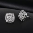 TRUMIUM Stud Earrings for Men Women Cubic Zirconia Hypoallergenic Studs
