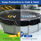 MR. COVER 24 FT Pool Covers for Above Ground Pools, Extra Thick Durable Pool Cover for Waterproof & Dustproof, All-Season Protection for Above Ground Poolsxia