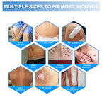30 Pack 6"x10" Waterproof Adhesive Island Dressing for Post-Surgery Recovery | Sterile Bordered Gauze Bandages with Non-Stick Pad for Knee/Hip Replacement, Surgical Incision Care & Shower Protection