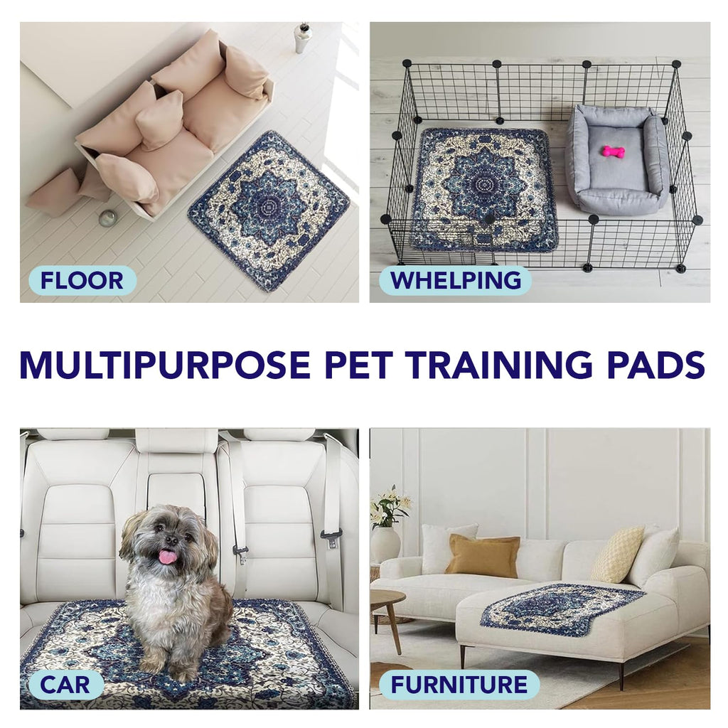 PUPIBOO Washable Pee Pads for Dogs and Cats - Super Absorbent Reusable Puppy Training Pads - 100% Waterproof, Leak-Proof & Non-Slip Whelping Pads for Pet Housebreaking