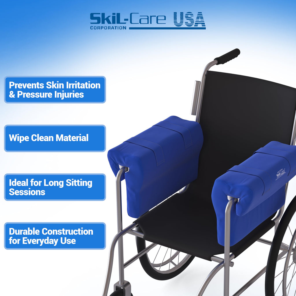 Skil-Care EZ On Lateral Support with Nylon Cover - Foam Arm Trough, Stabilizes Torso, Comfort & Pressure Relief, Durable Wipe-Clean Nylon, Universal Fit, 706005