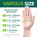 Supmedic Vinyl Disposable Exam Gloves, Clear 4 Mil Powder-Free Latex-Free Medical Food-Safe Cooking Cleaning Glove, 1000 Pcs (Medium)