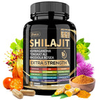 Uheco Shilajit Supplement with Sea Moss, Ashwagandha, Tongkat Ali - Shilajit Pure Himalayan Organic Fulvic Acid Capsules - 90 Count