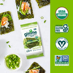 Gimme Seaweed Organic Seaweed Snack, Avocado & Sea Salt, .17oz, 20 Count