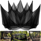 2PCS 10 x 16.5 Ft Mosquito Netting for Patio, Garden Mesh Netting, Fly Insect Bird Net Barrier for Protect Vegetables Plants, Mosquito Mesh Screen for Outdoor Patios Apartment Balcony (Black)