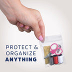 GPI - 2.5" x 3" Small Zip Bags, Clear Plastic Reclosable Jewelry Bags, 2.5 Mil Thick, with Resealable Zip Top Lock for Jewelry, Pills, Meds, Powders, Beads, Seeds, Candy, etc. - 100 Pack