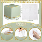 Fourluoo 12 Pack Facial Tissues Cube Boxes Face Tissue Box 600 Sheets 3 ply Square Tissues Soft Tissue Paper Bulk for Car Pocket Toilet Household Bedroom Family(Sage Green)