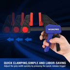 WORKPRO 12" Clamps for Woodworking 2-Pack, Quick-Release Wood Clamps/Spreader Light Duty, One Hand F Clamps 150 LBS Load Limit, Ideal for Woodworking and DIY Projects
