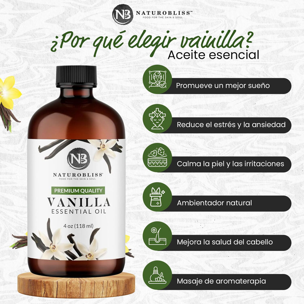 NaturoBliss Vanilla Essential Oil (4oz) Premium Quality