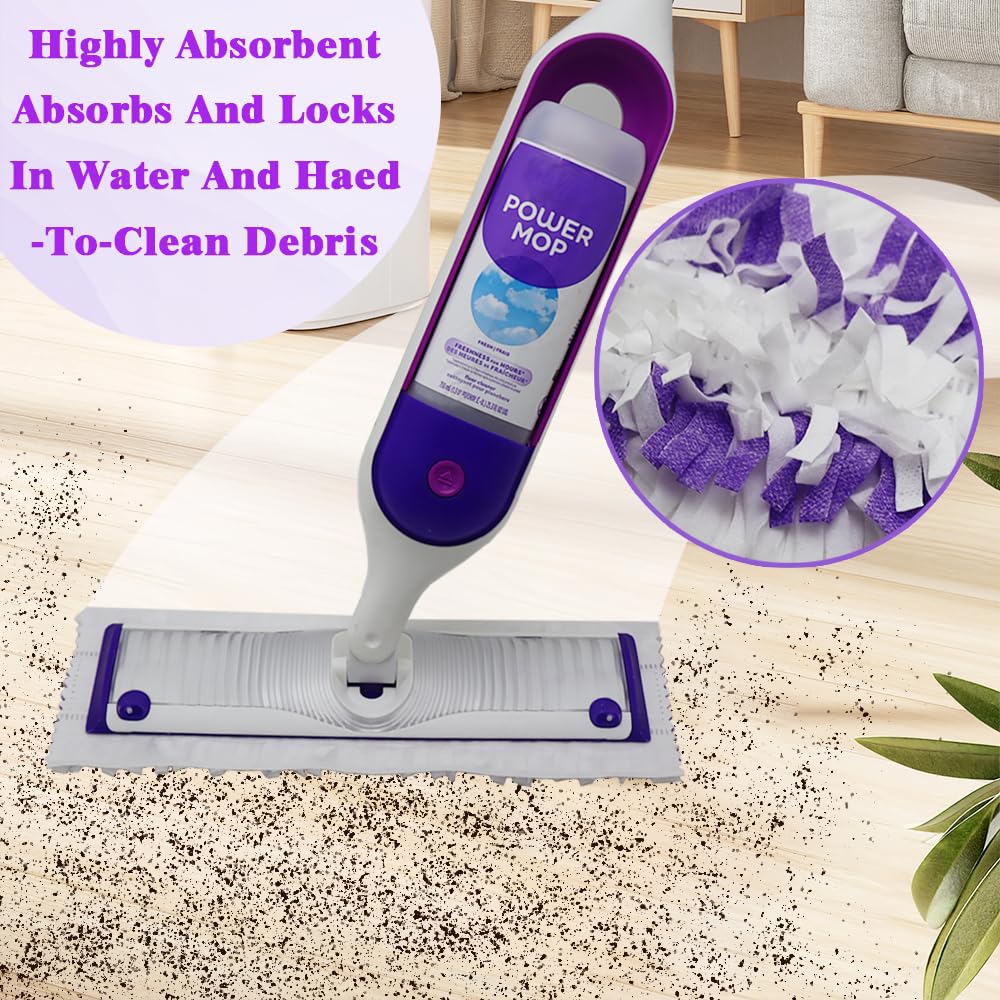 Disposable Mop Pads for Swiffer PowerMop Multi-Surface Mopping Pad Refills | Safe on All Finished Floors | Compatible with Swiffer PowerMop (30 Count)