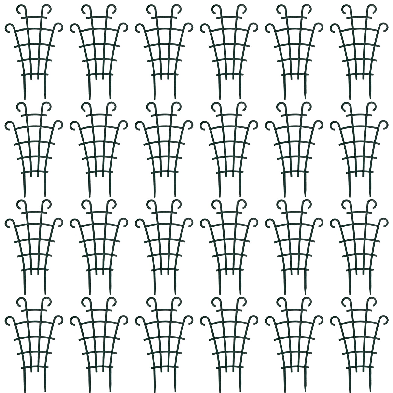 ZEAYEA 24 Pack Trellis for Potted Plants, Plastic Small Trellis for Pot, Mini Climbing Trellis Flower Pots Support for Potted Climbing Plants Vines