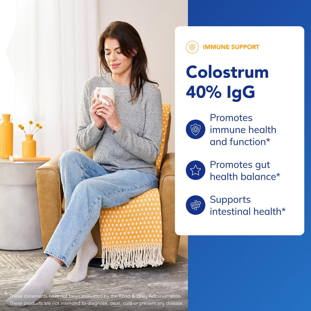 Pure Encapsulations Colostrum | 40% IgG Highly Concentrated Immune Support | 180 Capsules