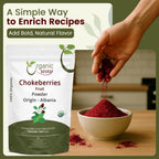 Organic Way Chokeberries Fruit/Aronia Berry Powder - European Wild-Harvest | Organic & Kosher Certified | Non GMO & Gluten Free | USDA Certified | Origin - Albania (8 Oz)