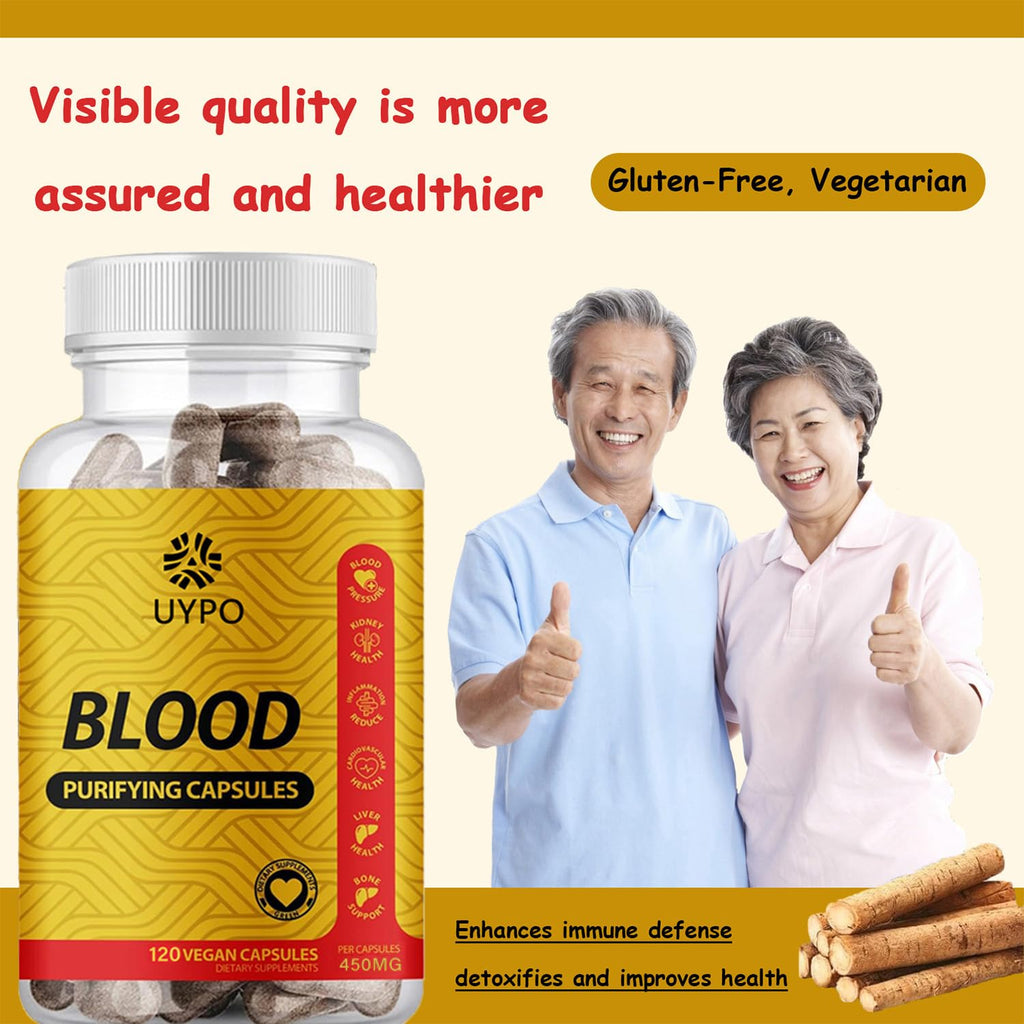 UYPO Blood Purifying Capsules, Gluten Free, GMO-Free, Vegan 450 mg (1PC)