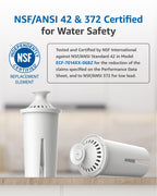 FilterLogic PF06 Pitcher Water Filter, Replacement for Brita® Classic 35557, OB03, Mavea® 107007, and Brita® Pitchers Grand, Lake, Capri, Wave, Amazon Basics® 10-Cup Pitcher, NSF Certified, 6 Pack