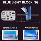 JJWELL 3 Pack Reading Glasses for Men Blue Light Blocking with Spring Hinge, Anti Eyestrain/Dryness/UV Large Wide Square Readers for Men, Two Tone Computer Reader Glasses Eyeglass(1.5 Strength)