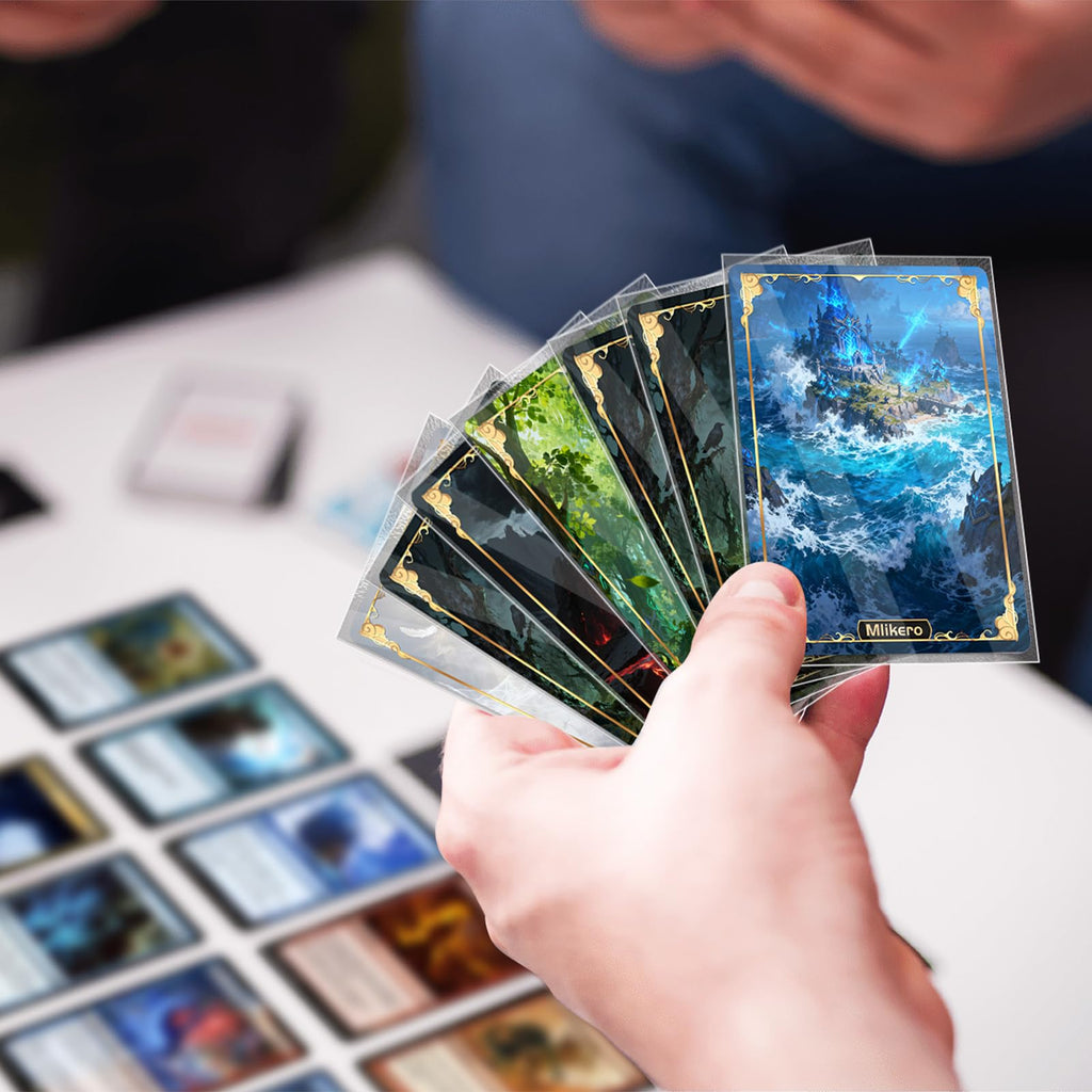 1000 Counts Card Sleeves, Matte Clear Card Sleeves Deck Card Protectors, Trading Card Sleeve Fit for MTG, Baseball, Sports, Game Cards (Matte Clear)