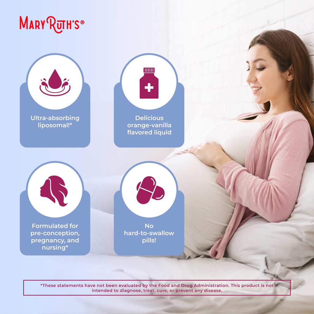 MaryRuth Organics Prenatal & Postnatal Multivitamin for Women | Sugar Free | Formulated for Pre-Conception, Pregnancy & Nursing | Prenatal Vitamins | Vegan | Non-GMO | Gluten Free | 30 Servings