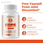 Core Strength Supplement Pills, Core Strength Capsules - All Natural Formula to Fortify Bones, Movement & Bolster Flexibility, CoreStrength Premium Health & Wellness Support Reviews (60 Capsules)