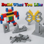 HUIZDQ 500 Piece Classic Building Bricks and 1 Gray Baseplate, 2x4 Bricks Bulk Creative Building Toys, Blocks Bulk for Kids Ages 6+, Light Gray