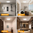 ANOTEK Motion Sensor Ceiling Light Battery Operated, 180LM 6000K Battery Closet Lights Motion Sensor, 48LED Wireless Ceiling Light Motion Activated for Pantry Cabinets Shed, Cool White,2-Pack