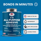 S-18 All-Purpose Adhesive, 16 oz. can - Multi-Purpose, Rubber, Metal, Leather, Felt, Wood, Neoprene, Glass, Flexible, Waterproof, Long Lasting - RH Adhesives