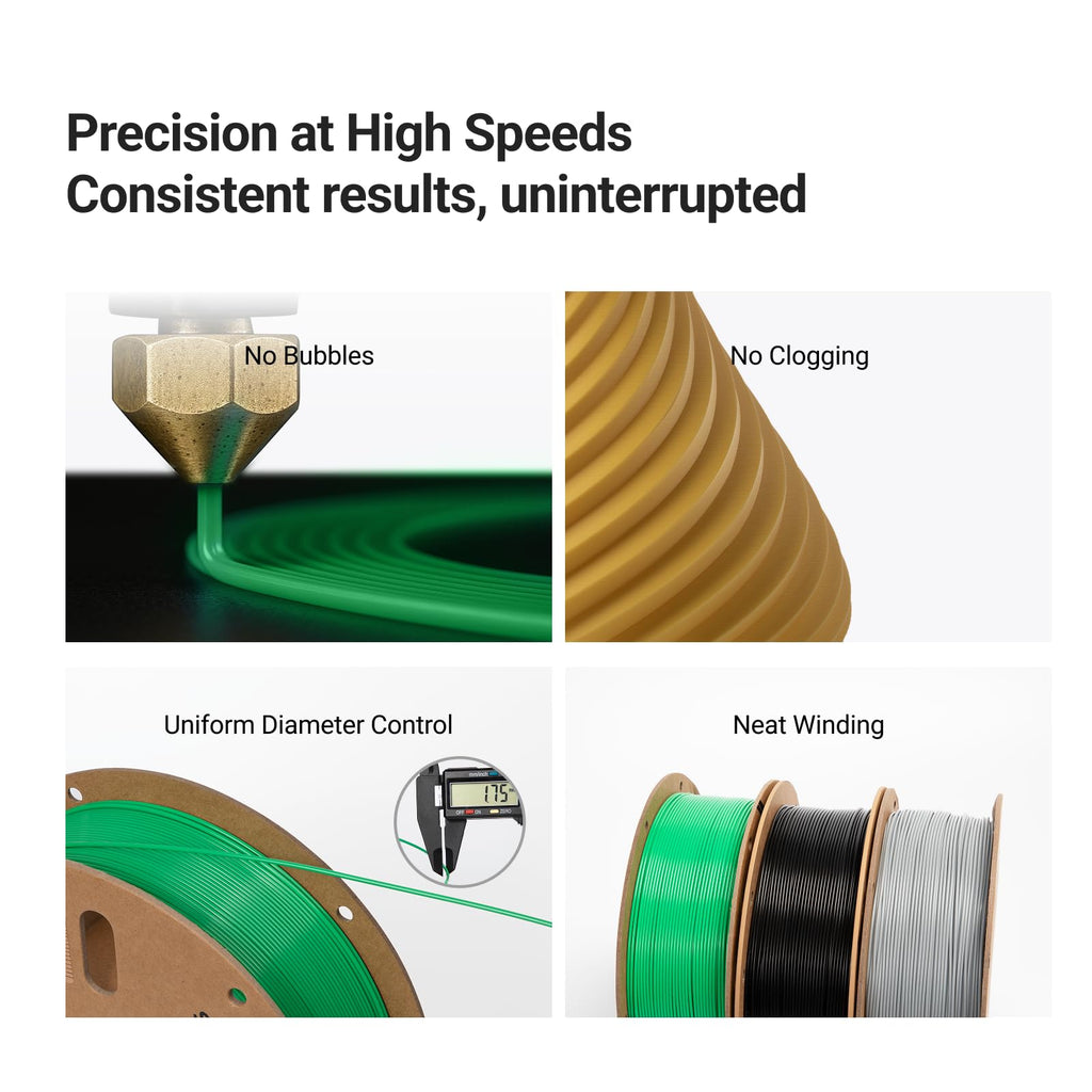 Snapmaker PLA Basic Filament 1.75mm,Snapspeed 3D Printer Filament Up to 300mm/s High Speed Printing,Dimensional Accuracy +/- 0.02 mm,Clog-Free for Most FDM Printers,1kg (2.2lbs) (Cream-RFID)