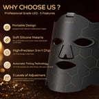 Red Light Therapy for Face, LED Face Mask Light Therapy 660 & 850 Wavelength for Reduce Fine Lines and Wrinkles Facial Care