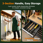 Weed Puller Tool Stand Up with Slide-Release Ejection, Reinforced Steel Weeder with 3-Section Long Handle, No-Touch Cleaning for Lawn & Garden, Heavy Duty No Bend Weeding Tool for Dandelions, Thistles