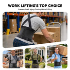 SOLOEVER Work Back Brace for Men & Women, Adjustable Lower Back Support Belt for Sciatica, Herniated Disc, Pain Relief, Moving Warehouse Heavy Lifting Safety & Protection (Black, XX-Large)