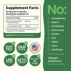 Immerge Health Super Colostrum Capsules - 120 Count High IgG Bovine Supplement for Gut Health, Hair Growth, Bloating & Immunity - 100% Grass Fed First Milking, Tasteless & Travel Friendly, USA Made