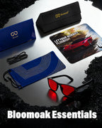 Bloomoak 100% Red Lens Blue Green Light Blocking Glasses- Dual AR Coatings Sleep Glasses Before Bed - Anti Glare, Fatigue