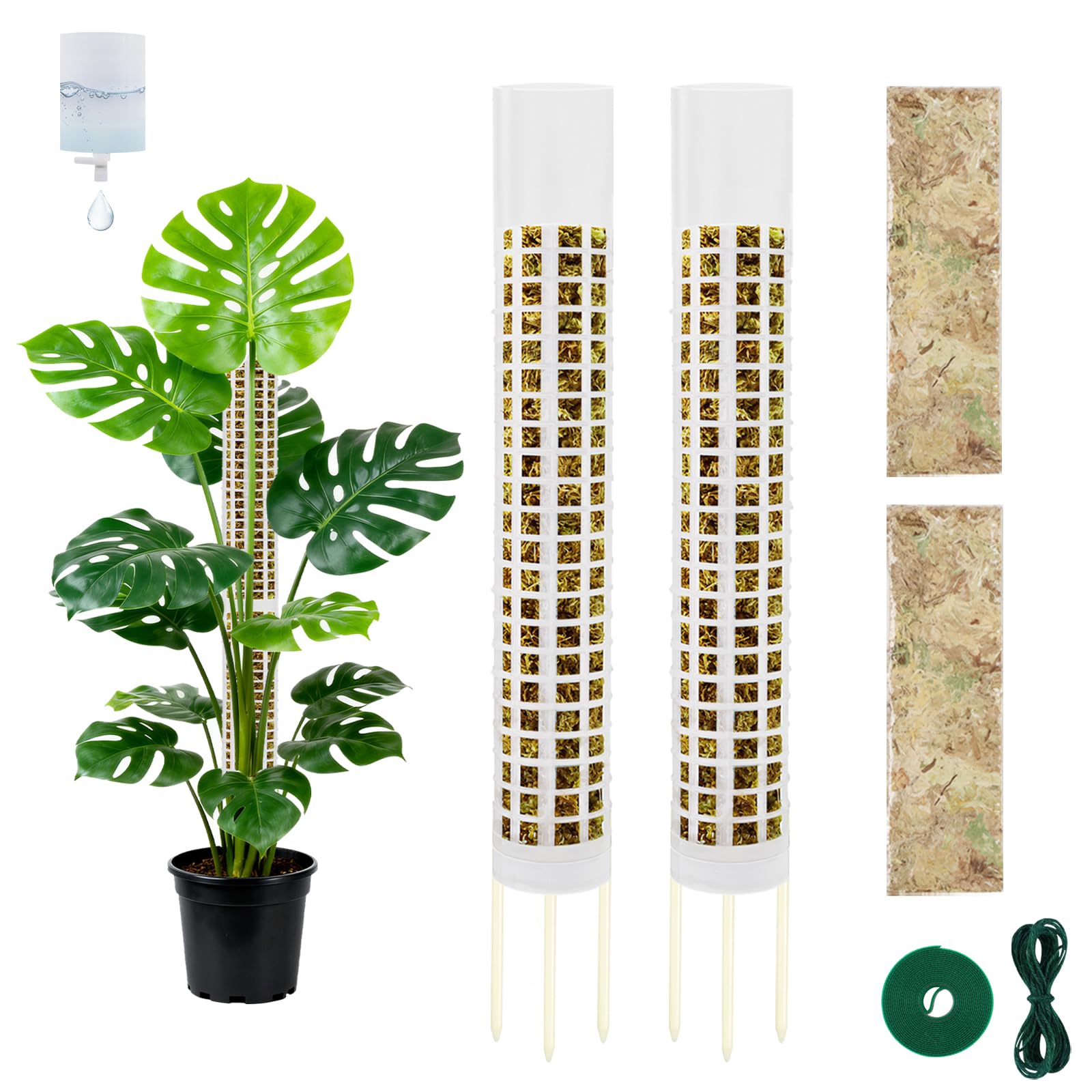 NZNDB Moss Pole Monstera Plant Support, 2Pack 17 in Self Watering Moss Pole