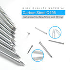 376PCS Galvanized Nails Kit with Storage Box, 6 Sizes for Hanging Pictures