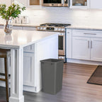 Rev-A-Shelf 2-Pack 35 Quart Polymer Replacement Trash Bin, Recycle Waste Garbage Container for Kitchen Cabinet Pullouts, Gray, RV-35-13-2 - Large Plastic Bins for Home and Office