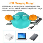 Plnmlls Crawling Crab Baby Toy - Tummy Time Toys - with Music and LED Light,Built-in Rechargeable Battery for 0-6 6-12 12-18 36 Months Walking Toddler Birthday Gift(Blue)