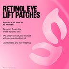 PEACE OUT Retinol Eye Lift Patches, 360° Biocellulose Eye Mask with Encapsulated Retinol & Peptides, Firming and Smoothing Eye Patches for Fine Lines, Wrinkles, 5 Pairs