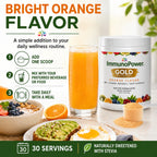 ImmunoPower Gold - High-Absorption Turmeric Root Extract & BioPerine Immune Booster - Doctor Formulated with 33+ Nutrients - Orange Flavor