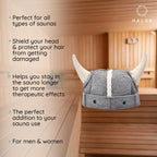 Halsa Sauna Hat,Handmade Natural Wool Sauna Cap for Men & Women, Eco-Friendly, Breathable, One Size Fits All for Spa, Steam Room, Banya, Bathhouse. Viking Style.