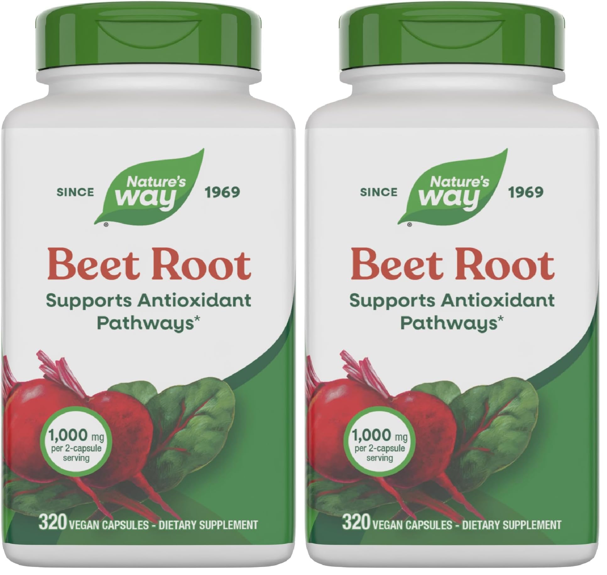 Nature's Way Beet Root Capsules,Supports Antioxidant Pathways*,Helps Neutralize Free Radicals*,1000 mg per 2-Capsule Serving,Vegan,(Packaging May Vary),320 Count (Pack of 2)