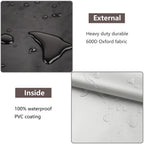 COSFUN 100 Gallon Oval Stock Tank Cover,Waterproof Dust Proof Anti-UV Ice Bath Cover,Keep Water Trough Clean(Elastic Bottom,Black)