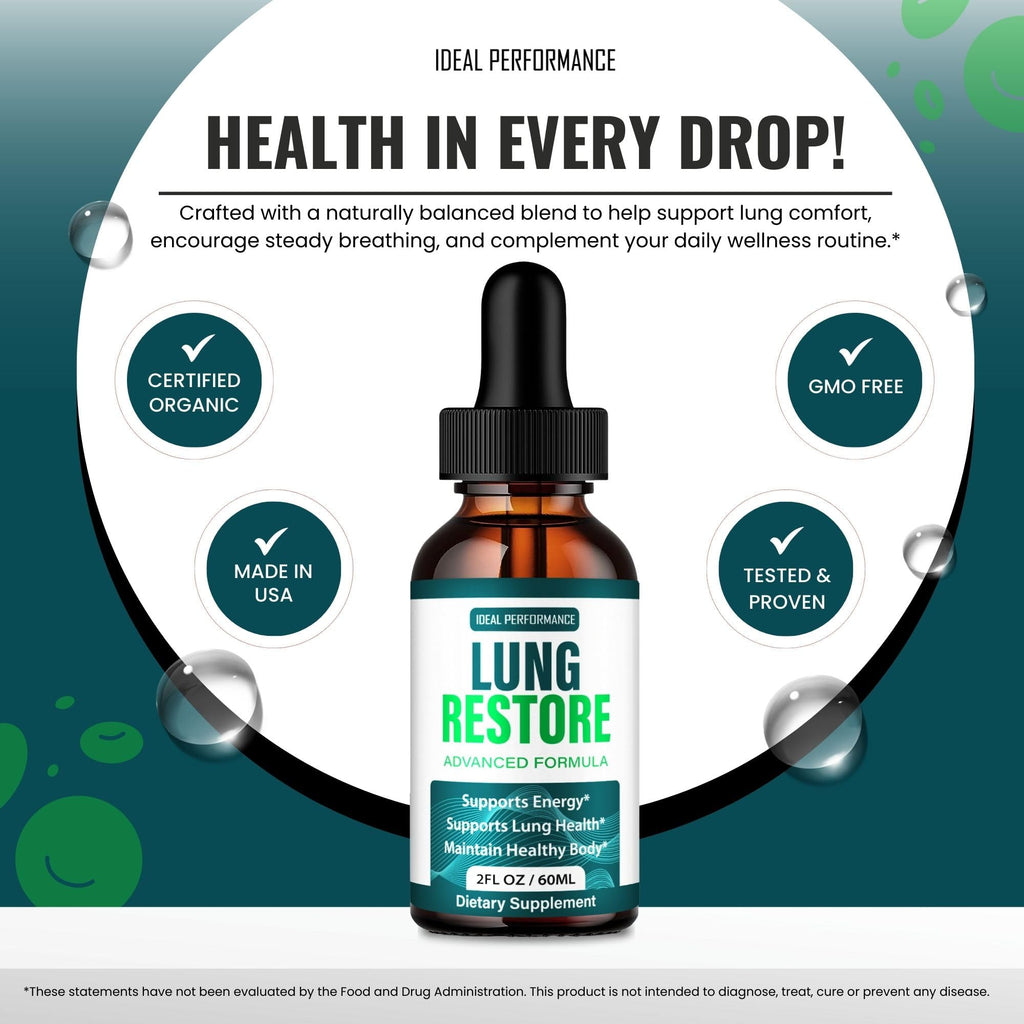 Lung Restore Drops, Official LungRestore Supplement Droppers - Maximum Strength, All Natural Lung Cleanse & Health Support, Advanced Liquid Formula for Healthy Flow, Comfort & Detox Reviews (5 Pack)