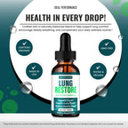 Lung Restore Drops, Official LungRestore Supplement Droppers - Maximum Strength, All Natural Lung Cleanse & Health Support, Advanced Liquid Formula for Healthy Flow, Comfort & Detox Reviews (5 Pack)