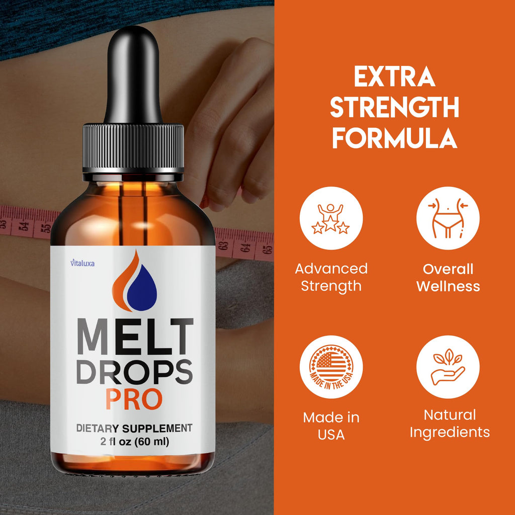 Melt Drops Pro, MeltDrops Pro Liquid Vitamin Supplement Advanced Maximum Strength Formula for Loss Support Management, Premium Natural Ingredients for Overall Health, Energy & Wellness Reviews (2oz)