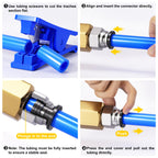 TAILONZ 1/4" Tube OD x 1/4" MNPT Straight Push to Connect Fitting 10Pcs