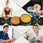 Fivewan 24k Gold Under Eye Patches - 120 Pcs Eye Mask Pure Gold Anti-Aging Collagen Hyaluronic Acid Under Eye Mask for Removing Dark Circles